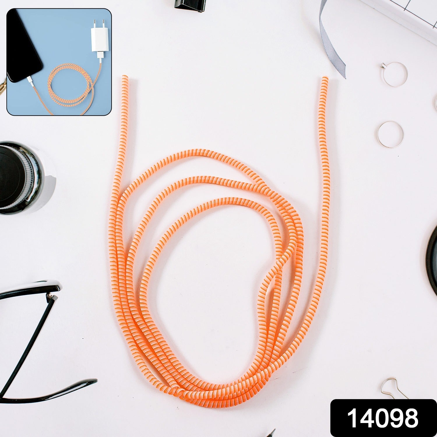 Flexible Spiral Cable Protector Sleeve (1 Pc) Flexible Spiral Cable Protector Sleeve (1 Pc)